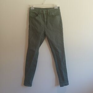 So iLL Jeans 27 Olive Green Take Hold Skinny Stretch Denim Pants Climbing